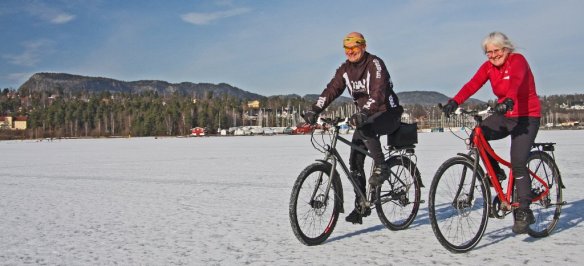 Cycling on a Norway fiord in late winter - Credit Morten Kerr