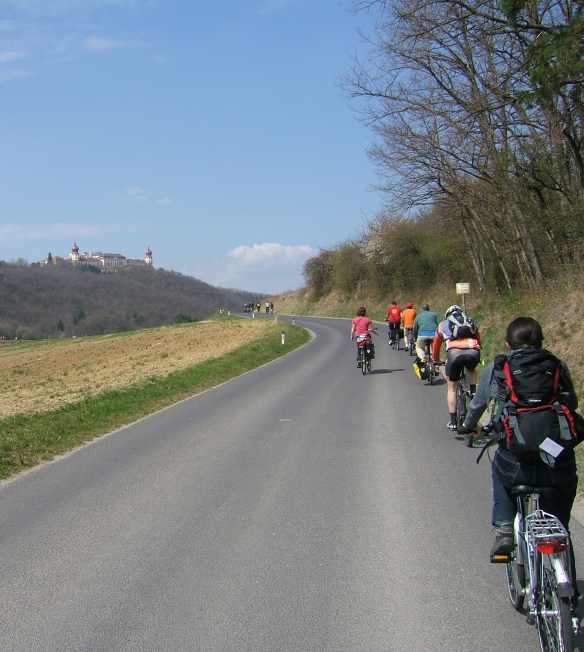 Approaching Gottweig Abbey from below