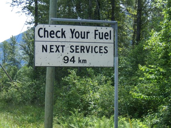 Sign near Pemberton British Columbia
