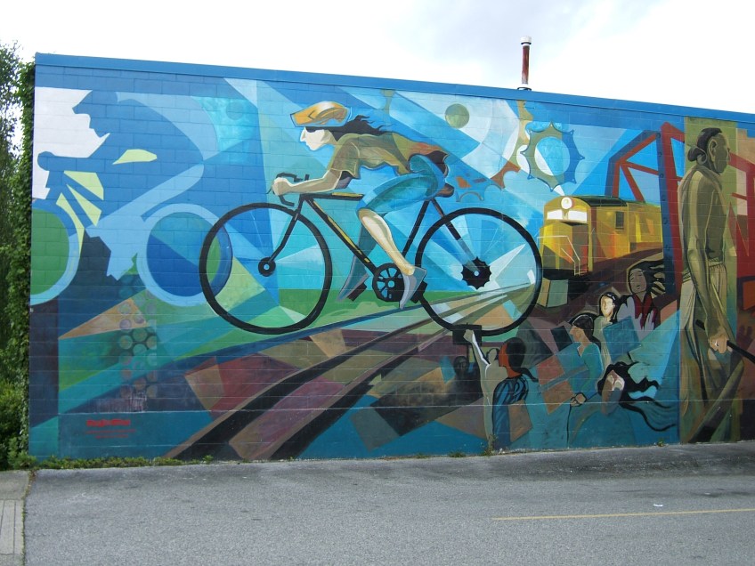 Cycling mural Vancouver