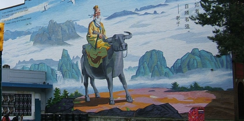 Lao Tsu mural Chinatown Vancouver