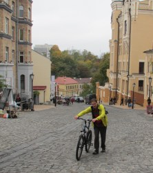 Kevin Mayne recreating Hovis advert
