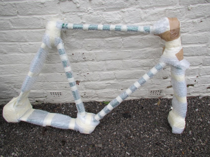 Wrapped bicycle frame