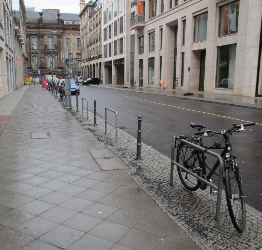 empty cycle parking - February in Berlin