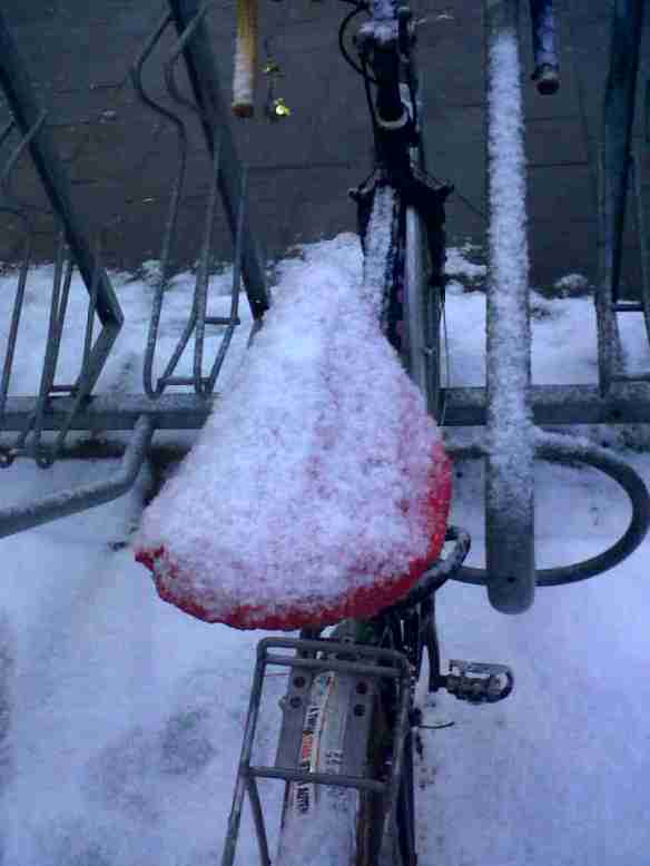 Snowy saddle