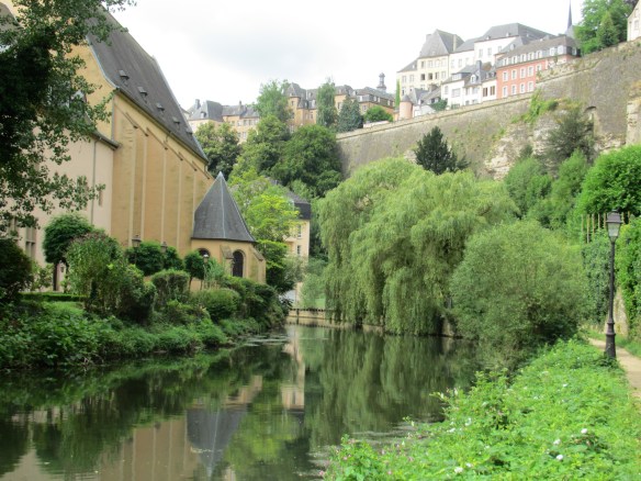 Luxembourg River Alzette and Eglise St Jean