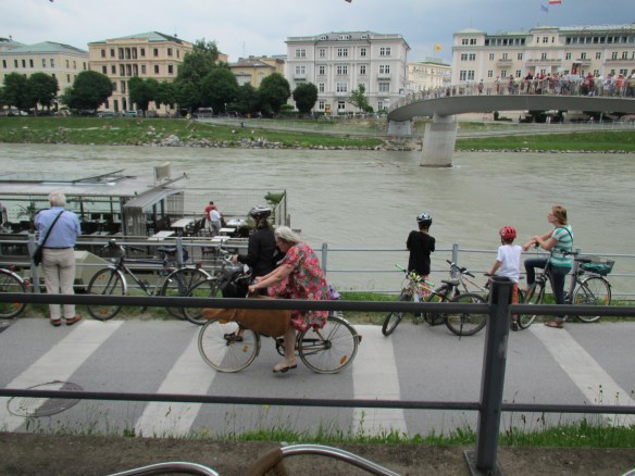 Salzach river cycling
