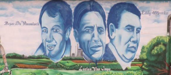 Belgian cycling heroes on mural