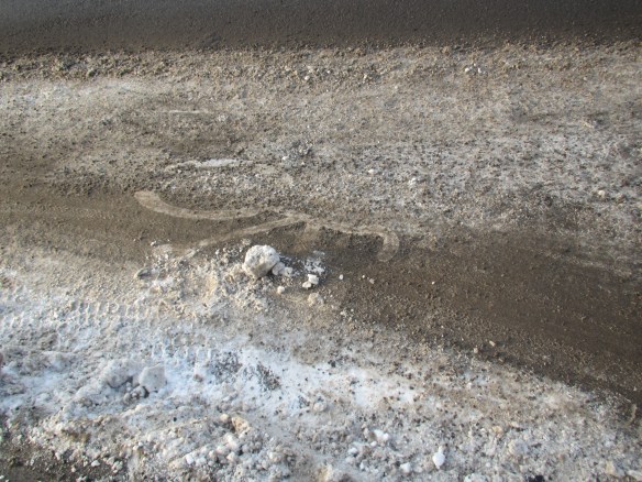 Icy cycle path Stockholm