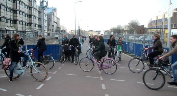 Utrecht cycling traffic congestion