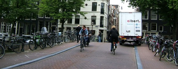 canal of bicycles Amsterdam