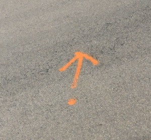 Route arrow Cycle touring Wallonia