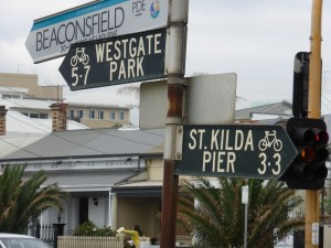 Bay bike path Melbourne