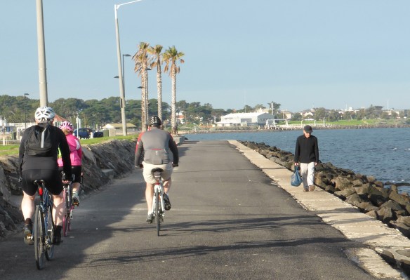 Long shadows in the afternoon - winter ride in Melbourne