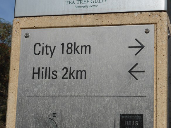 Torren river cycle path signs Adelaide