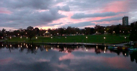 Torrens River Sunrise Adelaide