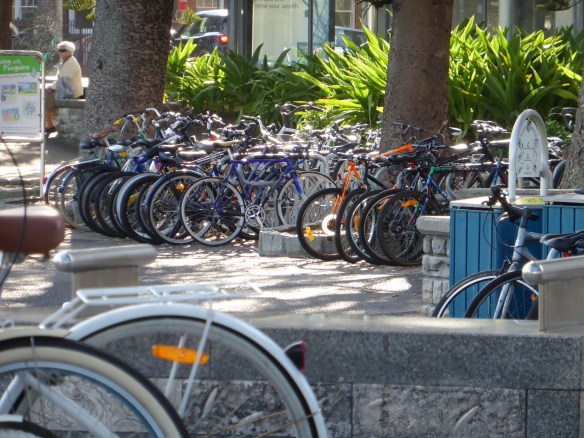 Bikes at the Manly Ferry terminal