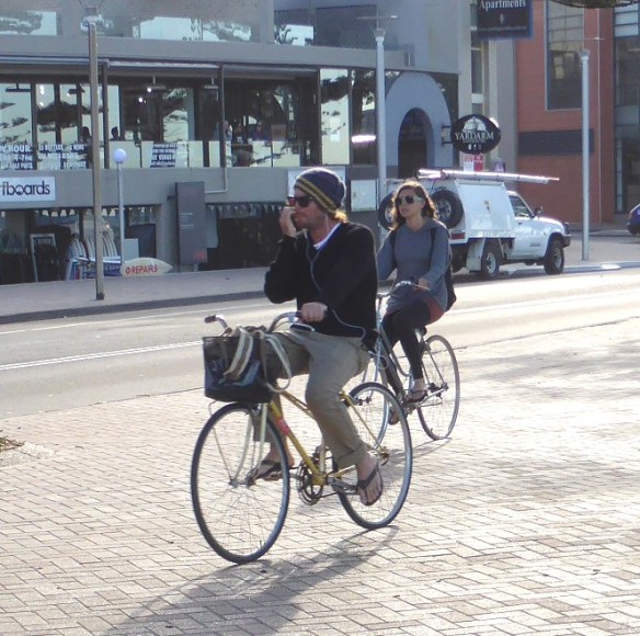 Cyclists in Manly