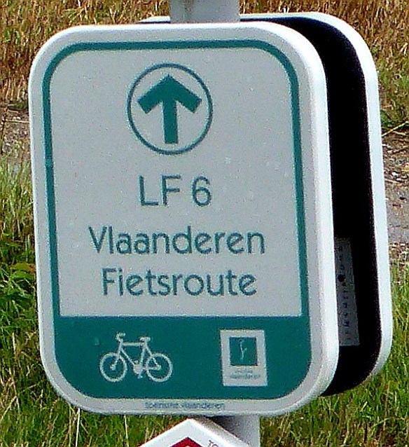 Flanders cycle route sign Photo Kevin Mayne