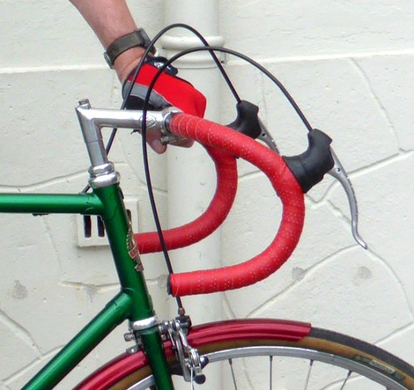 Track handlebars on Freddie Grubb fixie