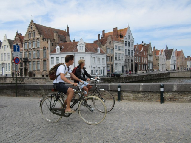 Cycling in Bruges by Kevin Mayne